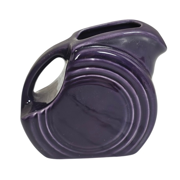 Fiesta Mini Disc Water Pitcher Purple Plum Heather Cobalt HLC USA Art Deco - Picture 1 of 7